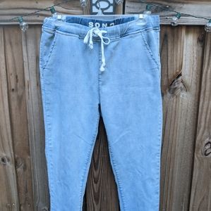 Soft denim joggers